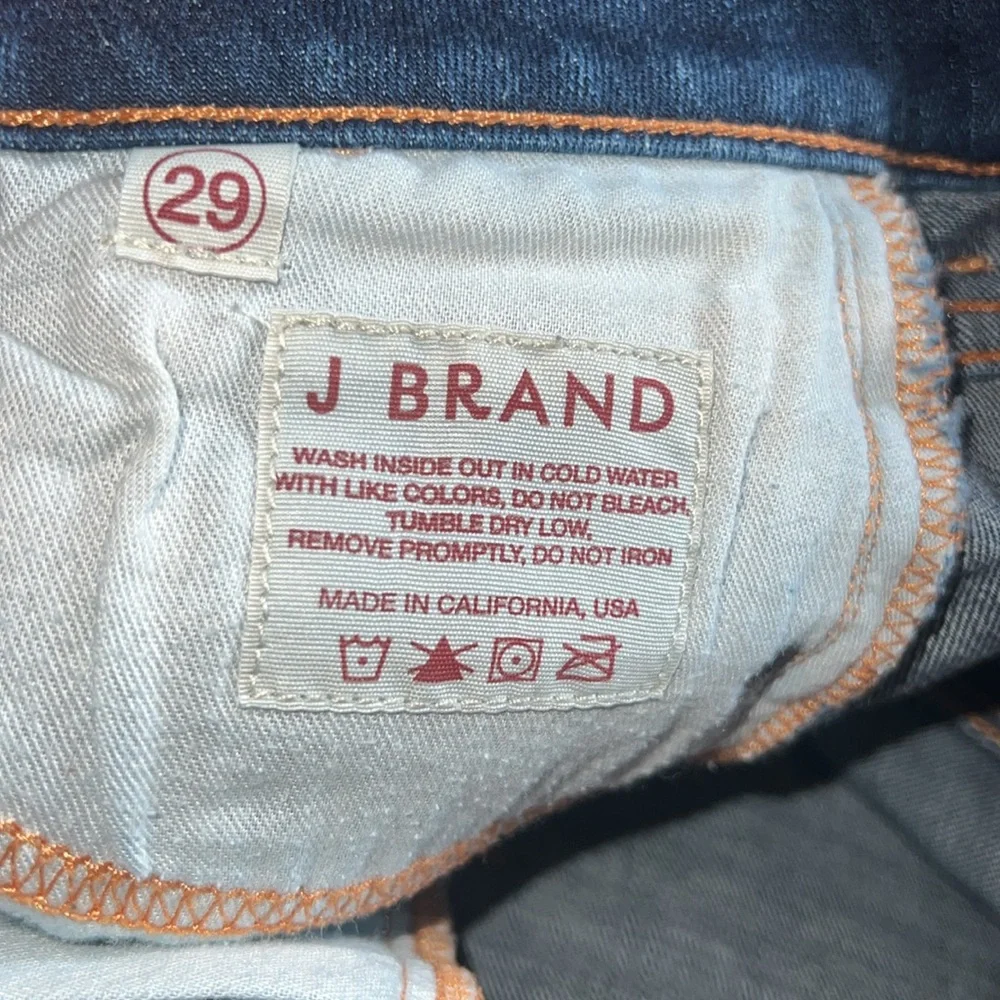 * J Brand Women Blue Medium Wash Scarlett Seven Eights Style Skinny Jean Size 29 - Picture 4 of 7